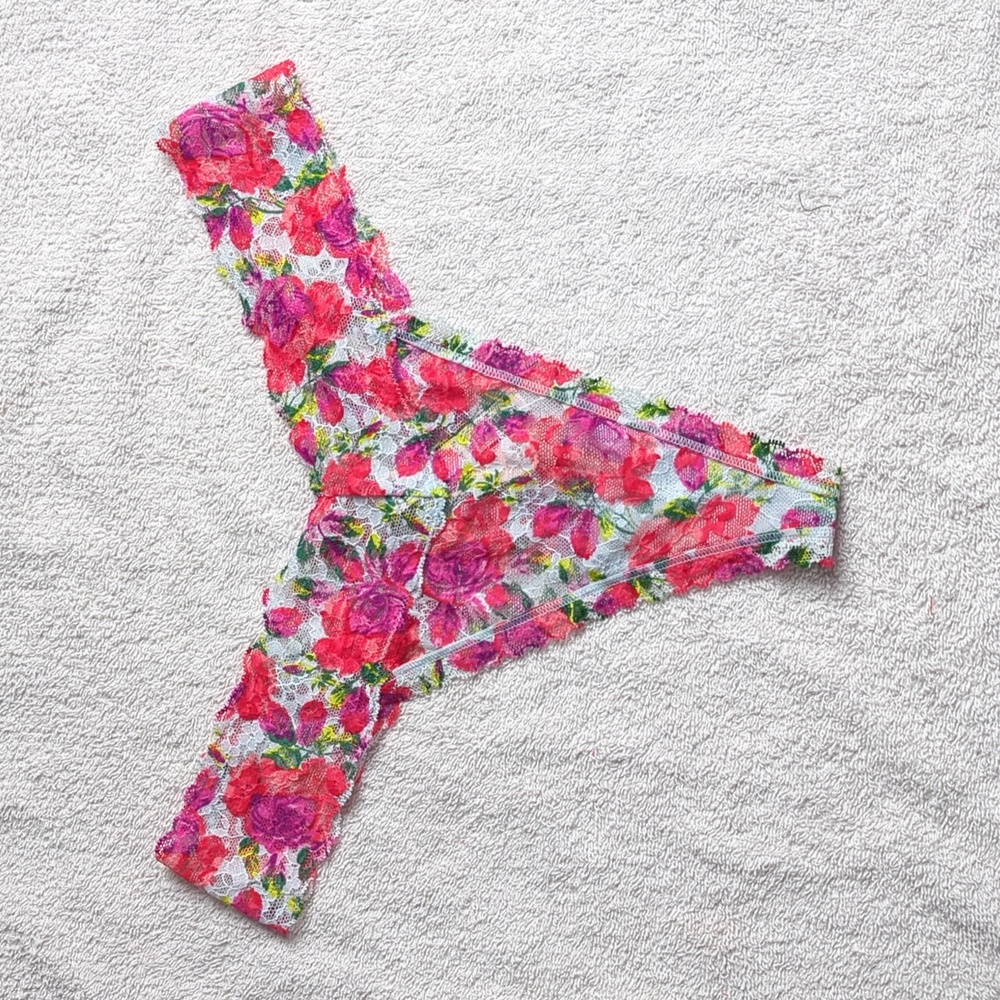 Lace Thong Panty - Floral - Victoria's Secret - NWT